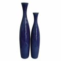 Howard Elliott Cobalt Blue Glaze Ceramic Vases - set Of 2 34053